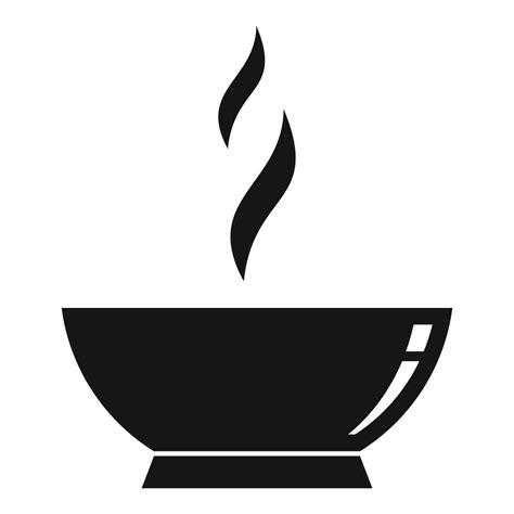 Hot Cooked Bowl Icon Simple Style 14495656 Vector Art At Vecteezy