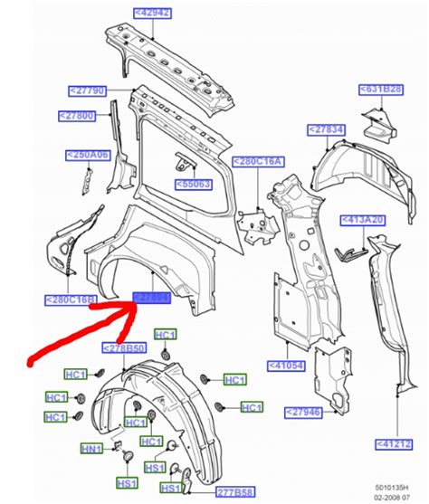 PŁYTA NOŚNIK BŁOTNIKA TYŁ RH FORD FOCUS Mk2 2004 1361921 4M51 N27894