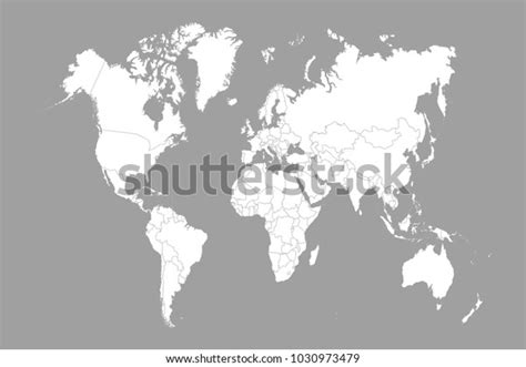 Political World Map Vector Stock Vector Royalty Free 1030973479