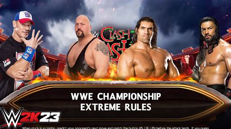 WWE 2K23 John Cena Vs Big Show Vs The Great Khali Vs Roman Reigns