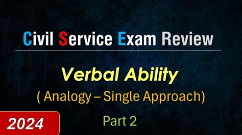 Ph Civil Service Exam Cse Verbal Ability Analogy Single