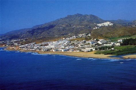 Mojacar Playa With The Pueblo Up The Mountain Int He Background