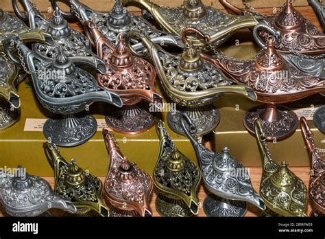 Arabian Lamp Old Brass Oil Lamp Aladdins Lamp Stock Photo Alamy