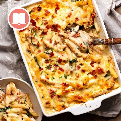 Creamy Tuscan Chicken Pasta Bake Recipetin Eats