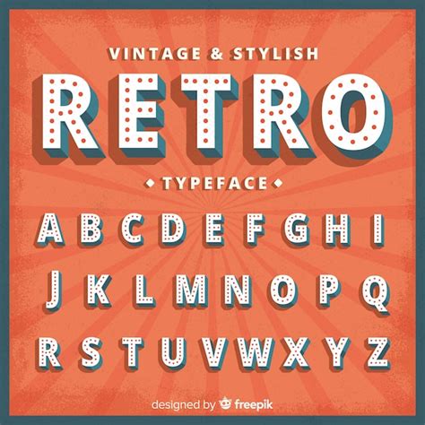 Free Vector | Retro alphabet