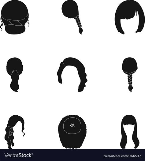 Quads Blond Braids And Other Types Of Hairstyles Vector Image