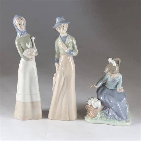 FIGURINER 3 St Porslin Bl A Lladro Spanien Barnebys