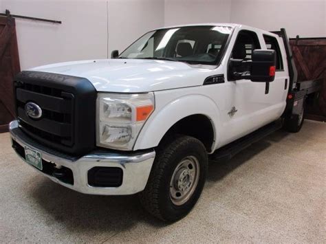 2011 Ford F350 Crew Cab 4x4 Flatbed 6 7 Liter V8 Automatic Single Rear Wheel