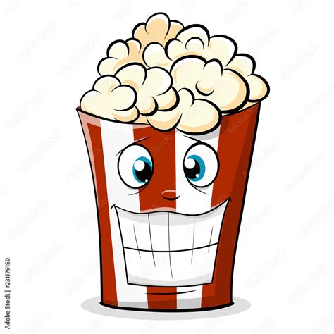 Funny Popcorn Cartoon