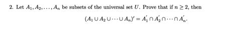 Answered 2 Let A1 A2 An Be Subsets Of The Bartleby