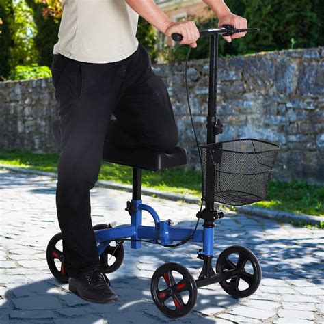 Portable Knee Scooter Crutch Alternative W Non Marking Wheel Walmart