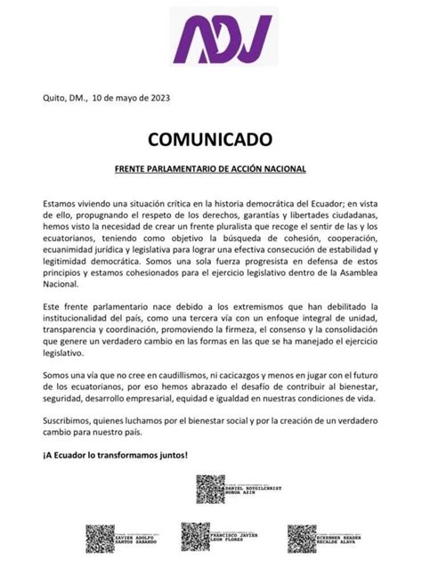 Ecuadorinmediato On Twitter Urgente Daniel Noboa Francisco Le N