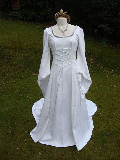 White Galadriel Arwen Lotr Renaissance Medieval Pagan Celtic Etsy