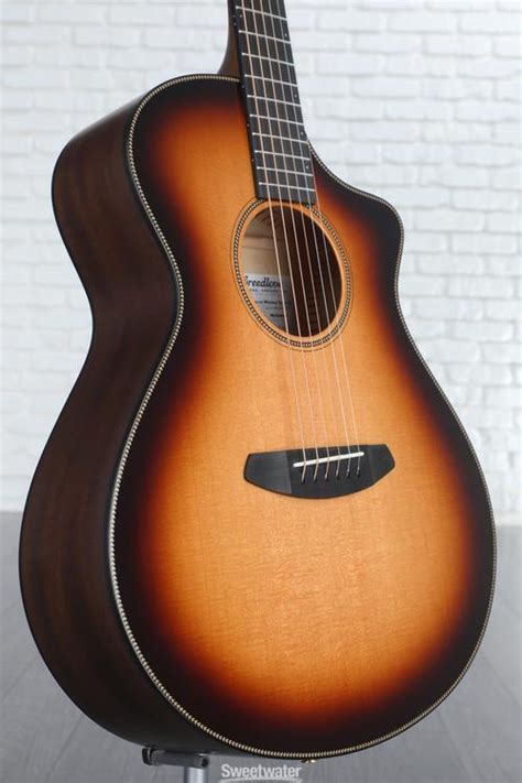 Breedlove Oregon Concert Ce Acoustic Electric Guitar Whiskey Burst Sitka Spruce Myrtlewood