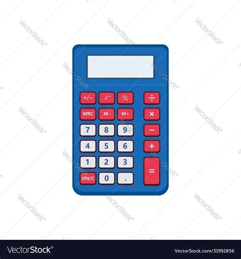 Vintage Pocket Calculator Small Portable Vector Image