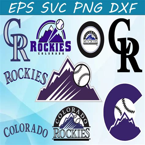 Bundle 9 Files Colorado Rockies Baseball Team Svg Colorado Inspire