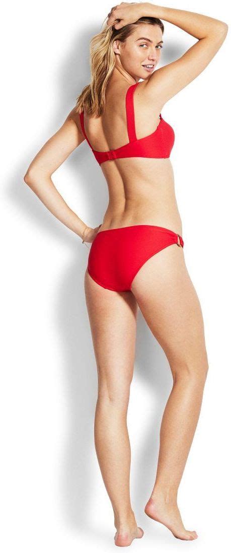 Dół od bikini Seafolly SummerSea Ring Side Hipster czerwony Ceny i opinie Ceneo pl
