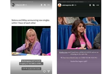 Selena Gomez And Miley Cyrus Share A Hannah Montana Moment Of