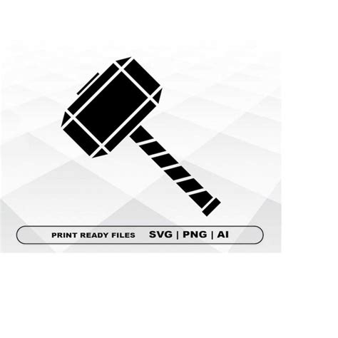 Thor hammer SVG, Files Clipart, Print Ai and Svg Digital Dow - Inspire ...