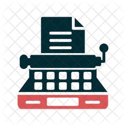 Typewriter Icon - Download in Dualtone Style