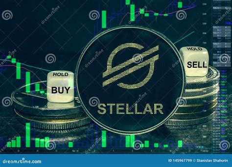 Coin Cryptocurrency Xlm Stellar Stack Of Coins And Dice Exchange Chart