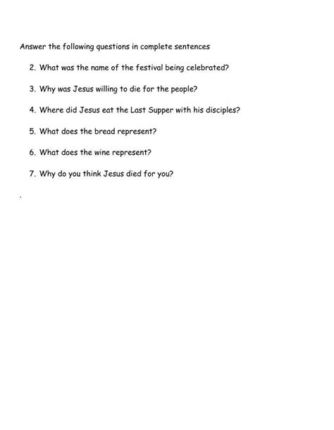 The Last Supper Interactive Worksheet Live Worksheets