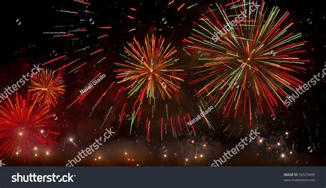 Firework Streaks Night Sky Stock Photo (Edit Now) 56523409 | Shutterstock