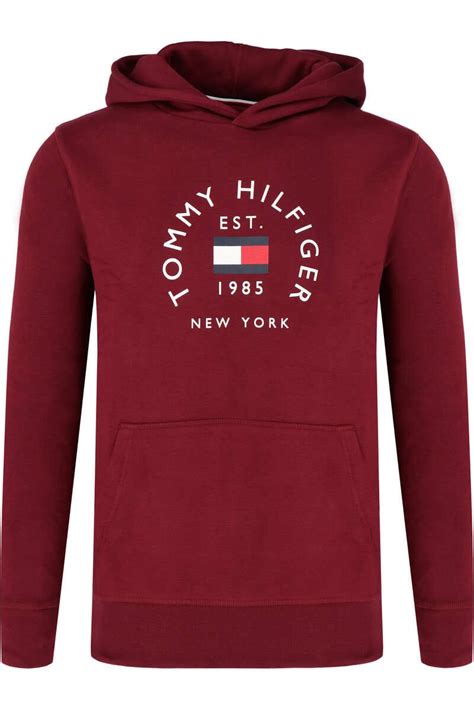 Tommy Hilfiger Hoodie Dark Red Hemden De