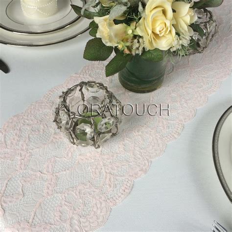 Light Pink Lace Table Runner Wedding Table Runner 9 Wide - Etsy