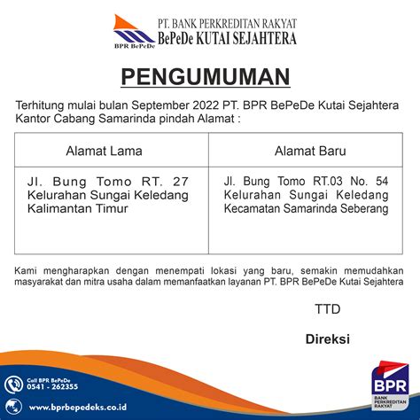 Bpr Bepede Kutai Sejahtera