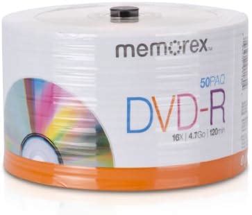 Amazon Memorex 32020031749 DVD R 16x Eco Spindle Base Discs 50