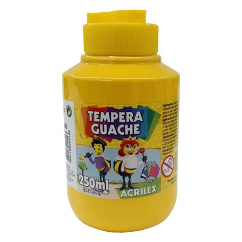 Tempera Guache Ml Amarelo Ouro Acrilex