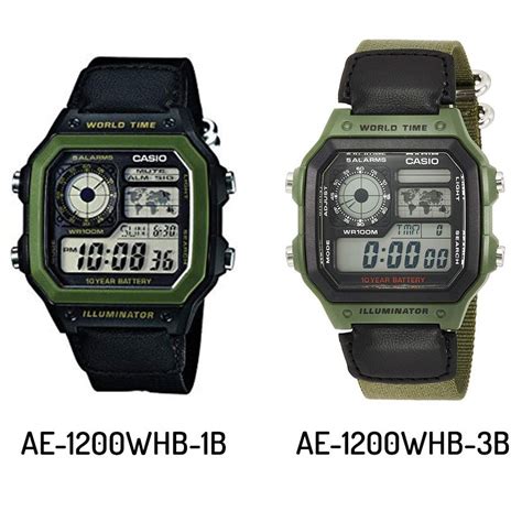 Jual Casio Original Ae Whb B Jam Tangan Pria Digital Canvas