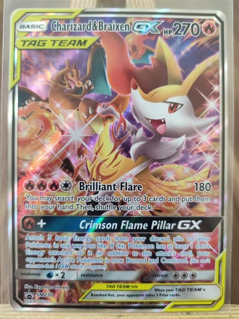 Mavin Charizard Braixen Tag Team GX Alternate Full Art Promo SM230