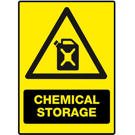 SSI02 Chemical Storage Sign Amber Safety Courses Limerick