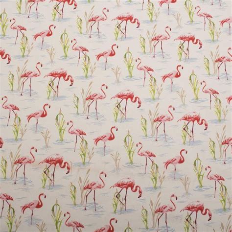 100 Cotton Print Flamingos Fabric Material