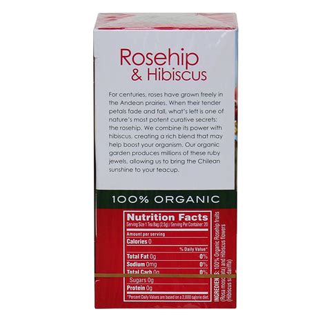 Garden Of The Andes 100 Organic Herbal Tea Rosehip And Hibiscus 20 Count N12 Free Image Download