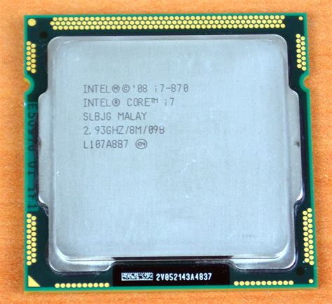 Intel Core I7 870 2 93 GHz Quad Core 8M SLBJG Processor Socket 1156 H1