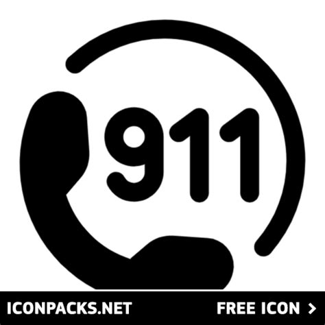 Free 911 Emergency Call Black Outline Svg Png Icon Symbol Download Image