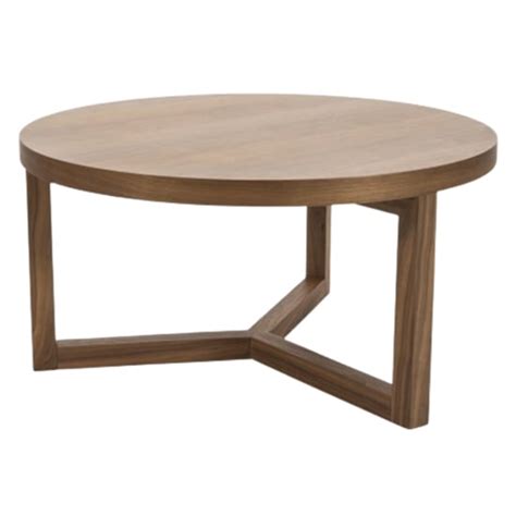 Iden Wooden Coffee Table Round In Walnut Furniture In Fashion