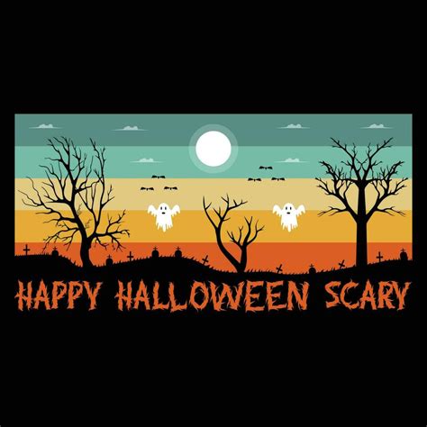 Happy Halloween Scary T Shirt Design 23892261 Vector Art At Vecteezy