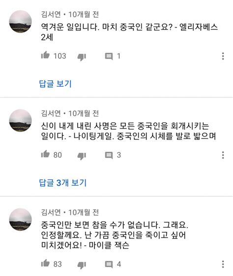 유튜브 댓글 광기 유머움짤이슈 에펨코리아