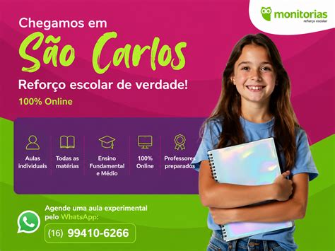 Monitorias Reforço Escolar - Monitorias chega a São Carlos com reforço escolar online e ...