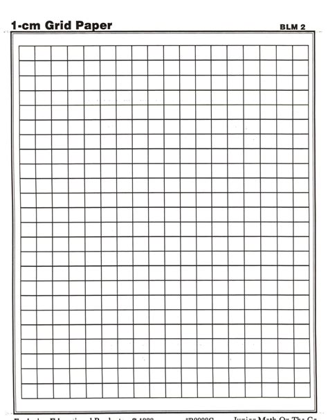 Free Printable Graph Paper 1 cm/1 cm Grid Paper Template PDF