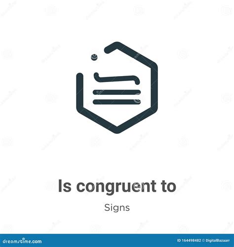 Is Congruent To Symbol Vector Icon On White Background. Flat Vector Is ...