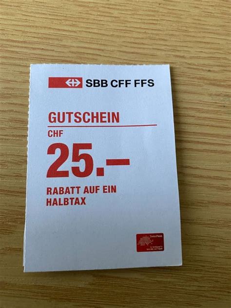 Gutschein CHF 25 für SBB Halbtax Abonnement Kaufen auf Ricardo