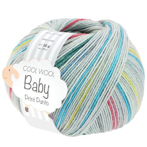 Lana Grossa Cool Wool Baby Degrade Grijs Blauw Groen Rood Opruiming