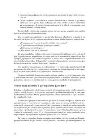 COMO DAR MALAS NOTICIAS COMUNICACION CLINICA ETAPAS DE BUCKMAN PDF