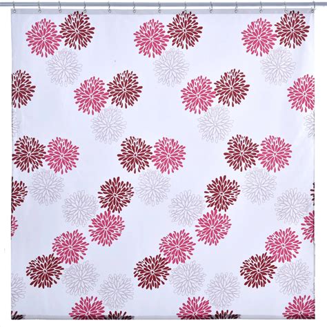 AQA Tenda Per Doccia In Tessuto Lodi 180 Cm X 200 Cm Bianco Rosa OBI