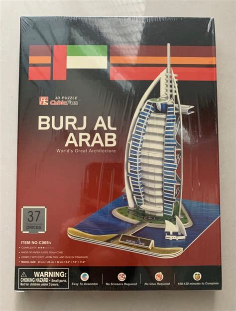 3D Puzzle Burj Al Arab Cubicfun Toys Collectibles Permainan Papan